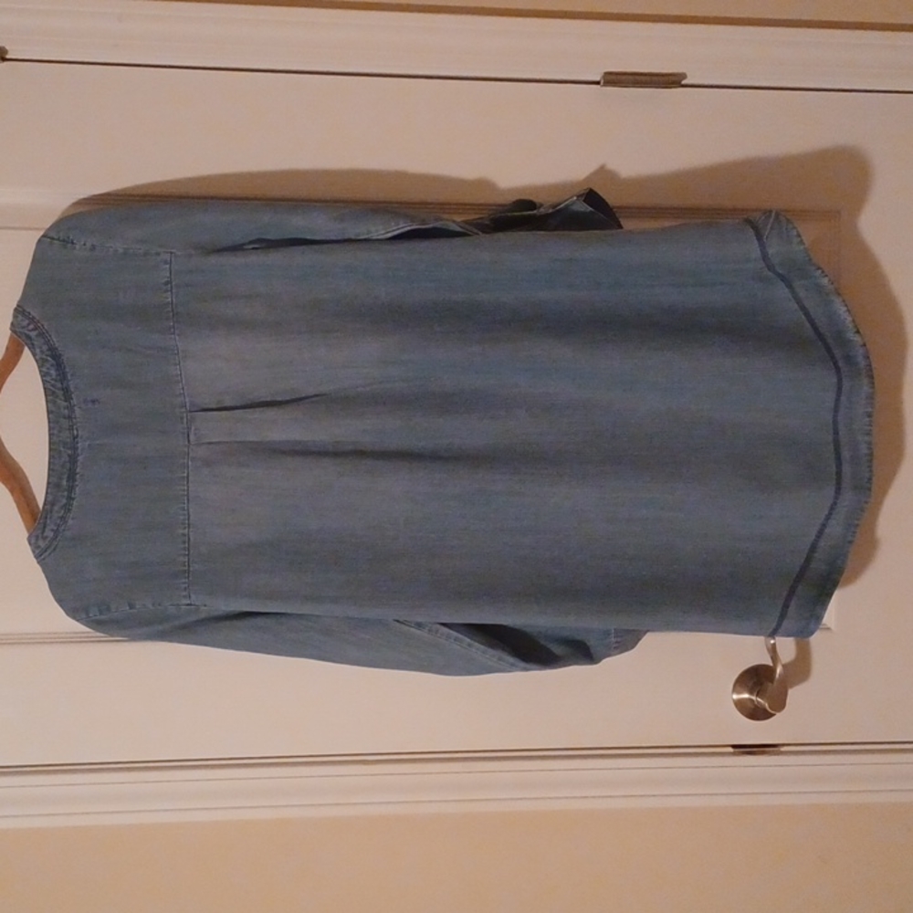 Altar'd State Distressed Chambray Denim Dress - Picture 3 of 7